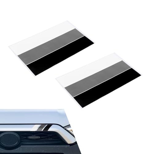 Yorpyep 2 PCS Car Tri-Color Water-Proof Bumper Decals