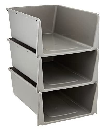 Organize Your Home SR0096 Stackable Storage Containers With Open Front cover