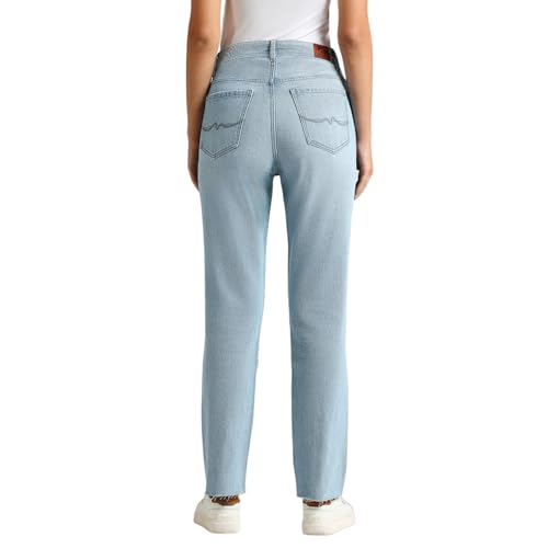 Image of Pepe Jeans Women's Mid Rise Straight Fit Jeans