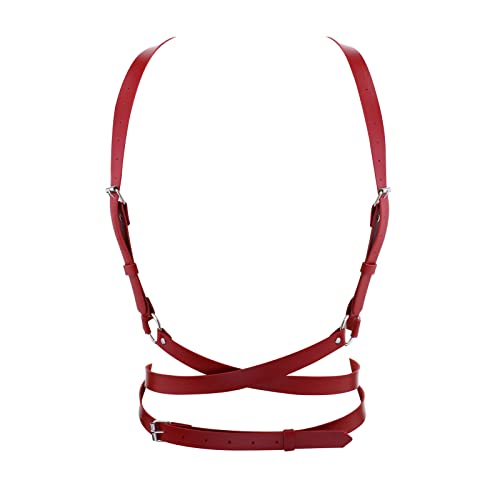 eYLun Women Leather Punk Waist Harness Belt