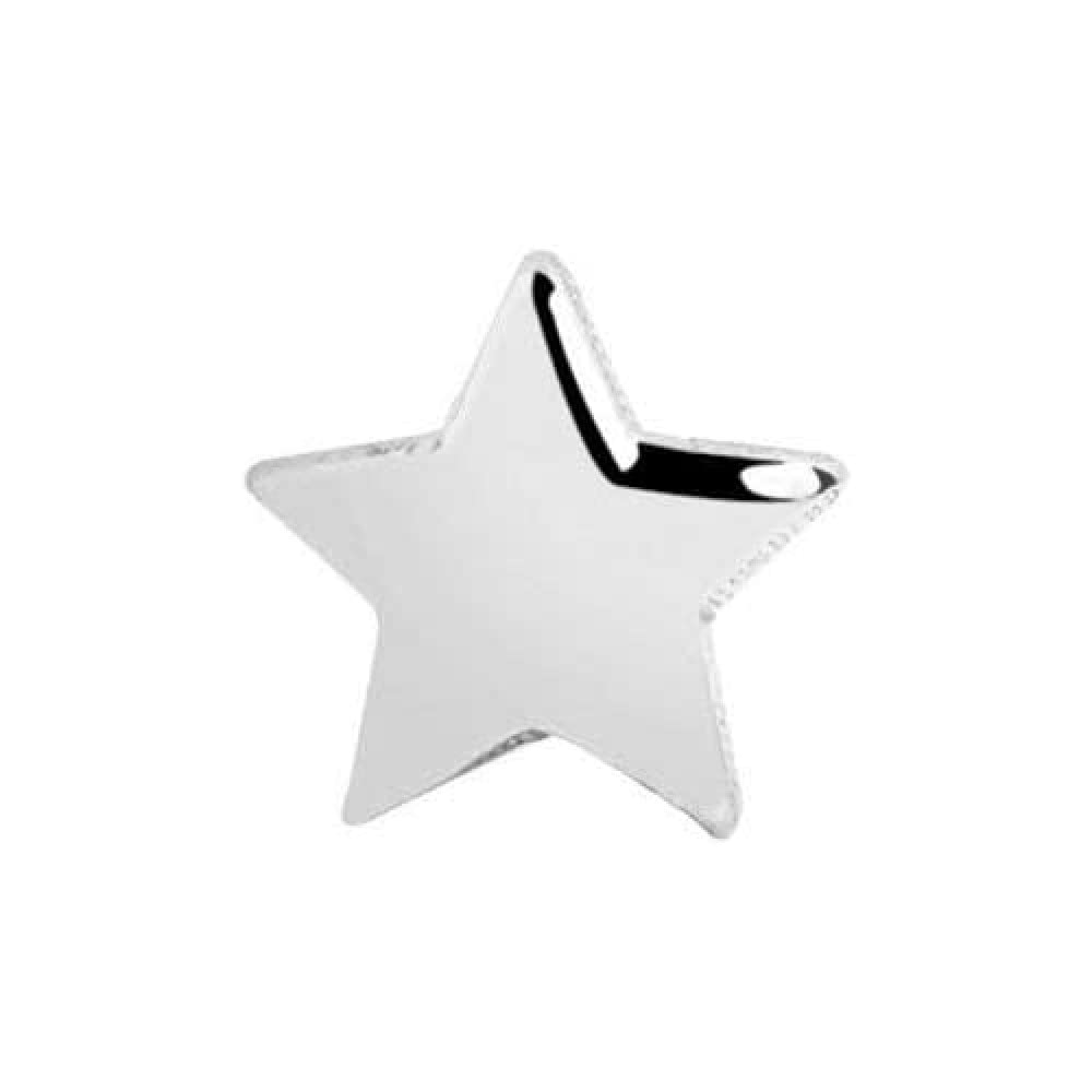SINGULARU Pendiente Suelto Mini Star - Pendiente en Plata de Ley 925 con Acabado Baño de Oro de 18 Kt o Rodio - Cierre Rosca - Pendiente Suelto - Joyas para Mujer