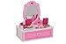 TOYSTER'S Wooden My Makeup Station Toy for Toddler Girls | Adorable Pink Wood Vanity Makeup Kit Toy | Beauty Salon Cosmetic Set with Mirror, Comb, Lipstick, Perfume | Suitable for Ages 3 and Up