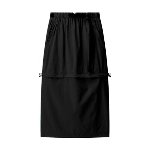 Cromoncent Women's Utility Skirt Water-Resistant 2-in-1 Convertible Cargo Skirts