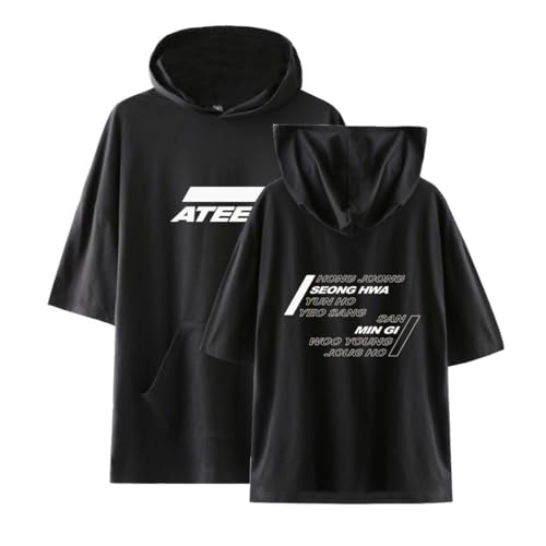 Xkpopfans Kpop New Album Treasure Hoodie T-Shirt Hong-Joong Seong-HWA Yun-H Hooded Shirt