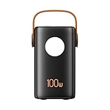 MAXIAEON 100000mAh Portable Charger Super Capacity Power Bank+ Built-in Cables, with LED Light, 4 Outputs, 3 Inputs for iPhone, Samsung, Android, etc