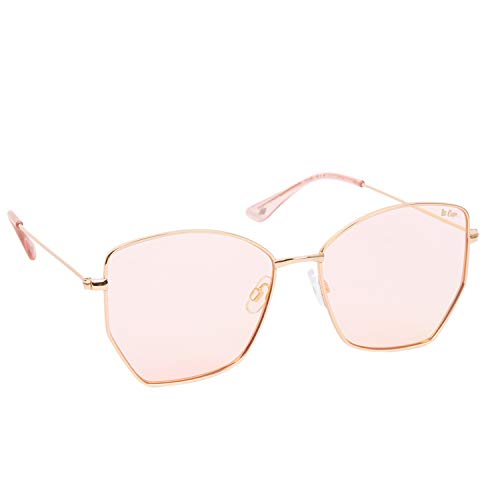 Image of Lee Cooper Mirrored Square Women's Sunglasses - (LC9177NTA C1|58|Pink Color Lens)