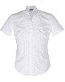 Auzinger Kaiseralm, camicia da donna Gabrina in bianco con maniche corte, adatta a molte occasioni, camicetta alla moda.