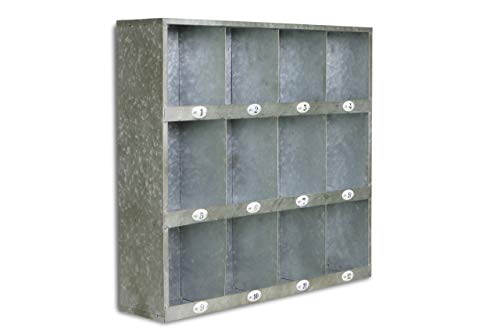 Cheung's FP-3745 Galvanized Metal Wall Cubby with Number Labels