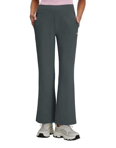 M MAELREG Golf Pants for Women Hight Waist with Pockets Boot Cut Flared Straight Workout Yoga Athletic Pants Women Dark Grey