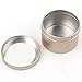 Foraineam 24 Pack 2 oz Round Tin Containers with Slip-on Lids, Aluminum Candle Tin Cans Cosmetic Sample Containers, Frosted Gold Empty Travel Tins Metal Storage Jars for Salve, Spice, Candies, Crafts