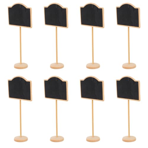 NUOBESTY 10 Piezas Tablero De Mensajes Decoración Del Hogar Tablero De Mesa Soporte De Pizarra Tablero De Tiza Signo Corazón Pizarra Soporte Tablero De Menú Mini Pizarra Signos De Madera