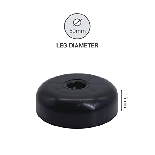 SKIR'CO 8 gambe per mobili in plastica nera