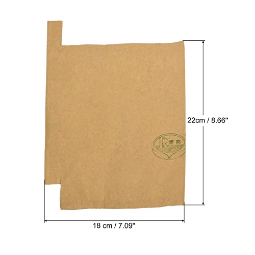 MECCANIXITY Fruit Protection Bags 22x18cm Paper Fruit Cover Bags for Fruit Flower Protecting Yellow/Black Pack of 100 by MECCANIXITY - Used condition - Image 2