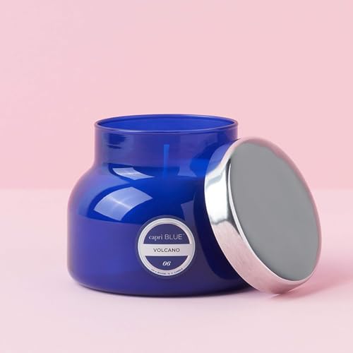 Capri Blue Volcano Scented Candles - Luxury Glass Jar Candles for Home Scented with Tropical Fruit & Sugared Citrus - Soy Wax Blend - Capri Blue Volcano - Blue Color (8 oz) - Image 3