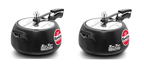 Image of Hawkins Contura XT Pressure Cooker (5 L, 2-pack, Black, 2-pack)