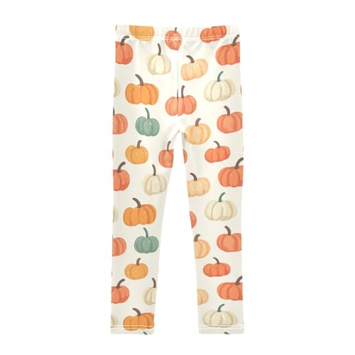Pumpkin Thanksgiving Girls Casual Leggings for Kids Printed Long Pant Bottoms Stretch and Soft2