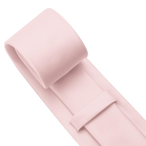 Image of KOOELLE Men's Ties Solid Pure Color Plain Neckties Formal Black Ties For Men