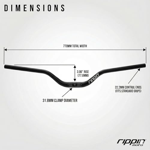 Guidon surélevé Sur-Ron 31.8mm Rippin Moto RISE3 pour élargir votre contrôle sur Talaria - 2