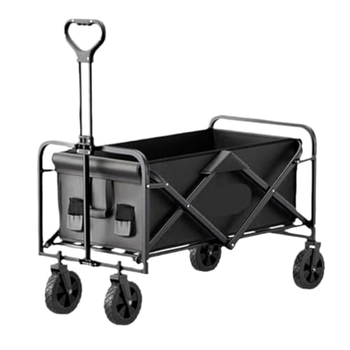 Carro Al Aire Libre Camper-Carrito Reclinable For Exteriores, Equipo De Picnic For Acampar, Carrito De Camping Plegable, Herramientas Portátiles Carro Utilitario(Black)