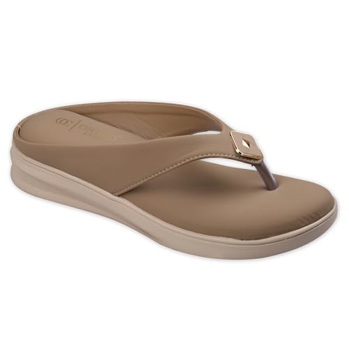 Image of ORTHO CLUB Women's Comfortable Wedge Sandals | Cushioned Sole, Slip-Resistant Design | Lightweight Women Sandal Footwear for Office & Casual Use | Sandal For Women