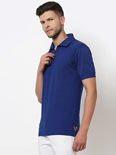 Image of UZARUS Men's Solid Cotton Regular Fit Polo T-Shirt