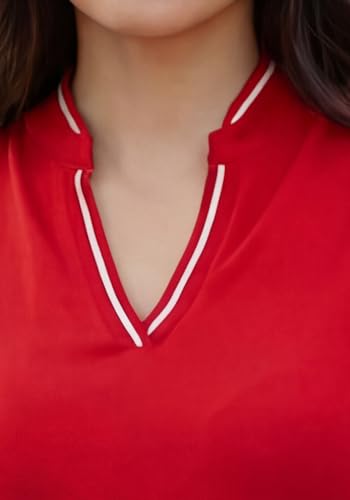 Image of Wear Your Opinion Mandarin Collar Sleeveless T Shirt for Women Top