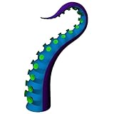 Giant Purple Inflatable Octopus Tentacle,Blow Up Outdoor Halloween Yard Decoration Inflatable Octopus Arm with Built-in Air Blower & Building Window Roof Advertising Decor (Purple-Model2, 10ftH)