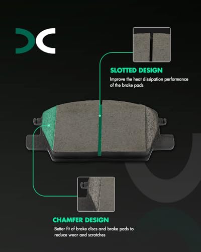 Image of SCITOO D2345-9592 Disc Brake Pads Sets Front Ceramic Brake Pads w /Hardware | For Cadillac For CT4 2020-2023,For Chevrolet For Equinox 2022-2023,For Malibu 2021-2022,For GMC For Terrain 2021-2022