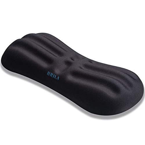 BRILA Gaming Mouse Wrist Rest Hand Pillow Support Pad - Ergonomic Design Comfy Memory Foam Gel Padded Non-Slip Slim Wrist Cushion for Office Work, Laptop, PC Gaming Mice