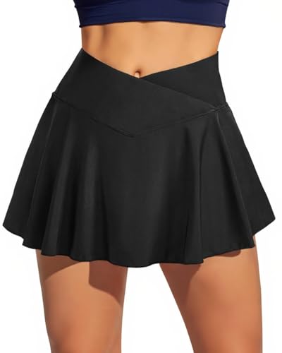 Tempt Me Women Swim Skirt - High Waisted Bathing Suit Skirt Crossover Bikini Bottoms 2025