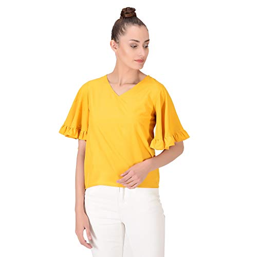 Image of OOMPH! Women's Crepe Tank Top - Pineapple Yellow