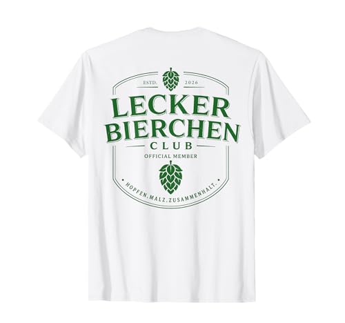 Lecker Bierchen Club (Backprint) T-Shirt