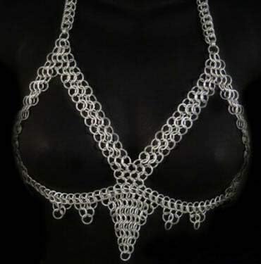 by Handmade Medieval Fight Club Medieval Viking Chain Mail Bra Knight Clothing Aluminium Butted for Re-G5