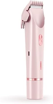 2-in-1 Bikini Trimmer for Women, Electric Razors for Women with Dual Head, Waterproof Painless Bikini Trimmer & Pubic Hair Trimmer for Women, Electric Shaver for Private Area & Body Hair Pink
