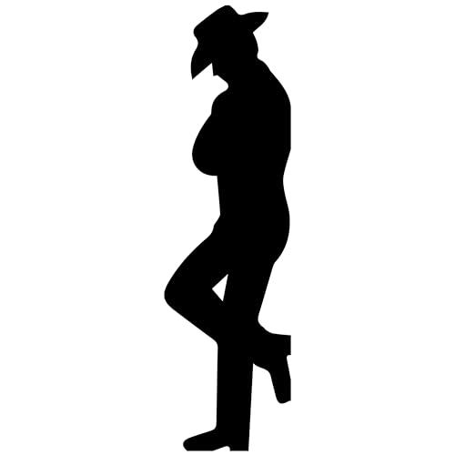 Calcomanía de vinilo cowboy silueta para pared
