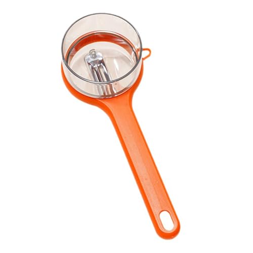 eexuujkl 野菜ピーラー、ナイフ付き、鋭いステンレススチール、お手入れ簡単、ダブルブレード、果物や野菜の皮むきに最適, オレンジ