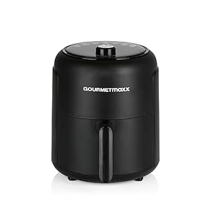 GOURMETmaxx hetelucht friteuse 2.3l | Ideaal om te bakken, grillen, braden enz. | 8 verschillende programma’s | Bijzonder vetarm en zachte bereiding | Timer | Automatische uitschakeling | 1000W [Zwart]
