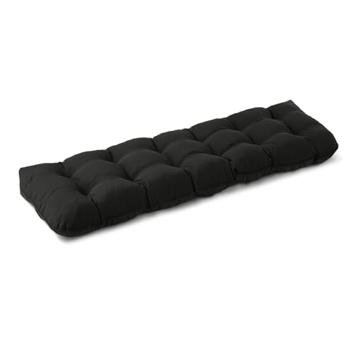 IPYNBAP Outdoor Bench Cushion, 48x18x5 Inch, Black