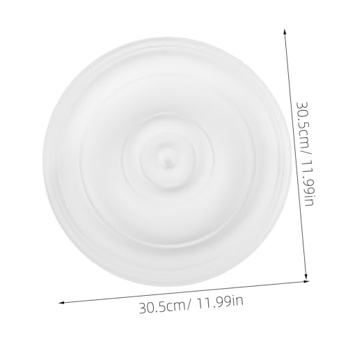 Médaillon de plafond TEHAUX rond à installation rapide pour masquer les défauts de surface