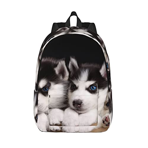 Sac à dos en toile léger ALLOCS Noir pour homme et femme style urbain décontracté