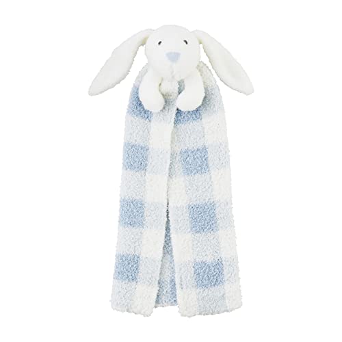 Mud Pie Children's Bunny Lovey Blanket, Blue 21" X 16" #TOP22