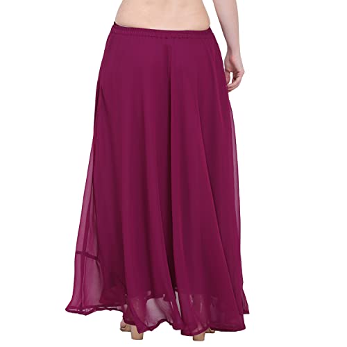 Image of Skirt for Women Designer and Full Flared Georgette Plain