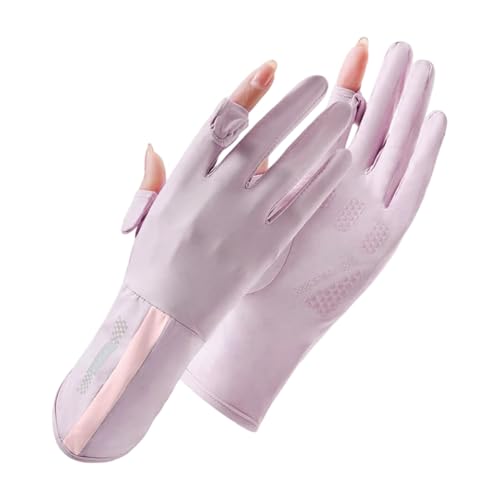 Image of PALAY Sun Protection Gloves UPF 50+ Summer Bike Gloves for Women Bike Riding Driving Golfing, Breathable Nylon Outdoor Hand Glove with Wrist Extension, Touch Screen Design (Purple)