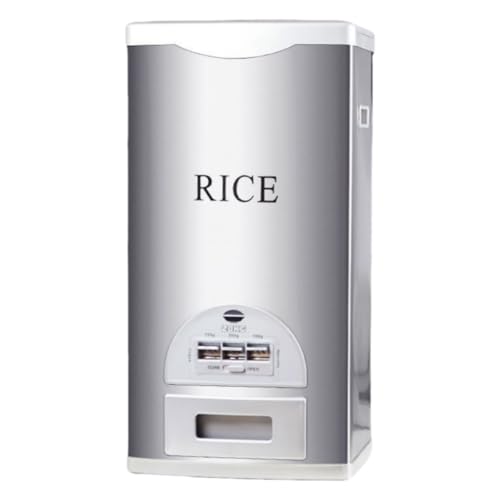 Zehaiwl 米びつ 米櫃 ライスストッカー こめびつ お米 保存容器 ステンレス スリム 密閉 虫除け 防湿 大容量 計量米びつ おしゃれ 鮮度保ち スマートライス お米ケース 米入れる容器 清潔便利 米 豆 小麦粉 コーヒー豆 貯蔵タンク 米入れ 食