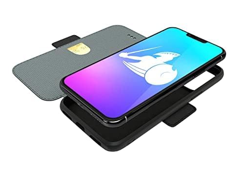 DefenderShield EMF Protection & 5G Anti Radiation iPhone 14 Pro Max SlimFlip Case - RFID Blocking EMF Shield Slim Wallet Case Black