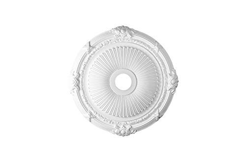 HpLive Deckenrosette 40cm - Weiße PU Lampenabdeckung Für Kronleuchter & Ventilatoren