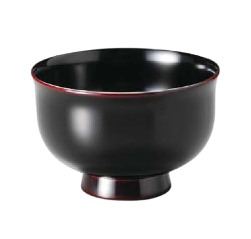 J-kitchens 味噌汁 お椀 日本製 木製 羽反り汁椀 溜内黒 (1客) 11.2cm 漆塗り 手塗り その壱