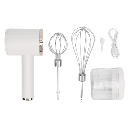 Electric Handheld Mixer, 2 Mixing Rods, Garlic Chopper Cutter, Adjustable Speed, Quality ABS & Stainless Steel