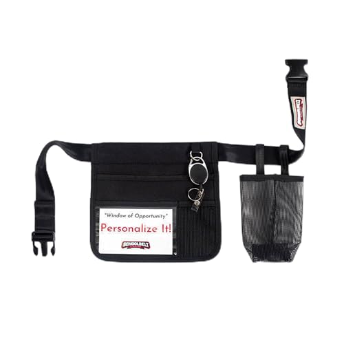Schoolbelt Mini – Bolsa premium para quadril/cintura/clipe para cinto/6 bolsos – 2 lados/bolsa de bebida/mosquetão chave/manga para identificação (até 137 cm de cintura)