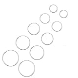 Hoop Earrings - 5 Pairs of Sleeper Hoops for Sensitive Ears - Lightweight and Stylish Earrings for Women - Ideal for Everyday Wear